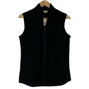 NWT Occasionally Made Women's Soft Quilted Black Vest Sz Small
